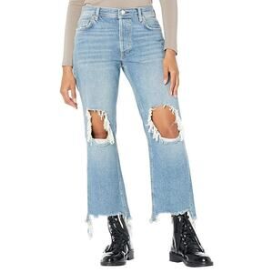 Free People Maggie Mid Rise Straight Button Fly Jeans Size 25